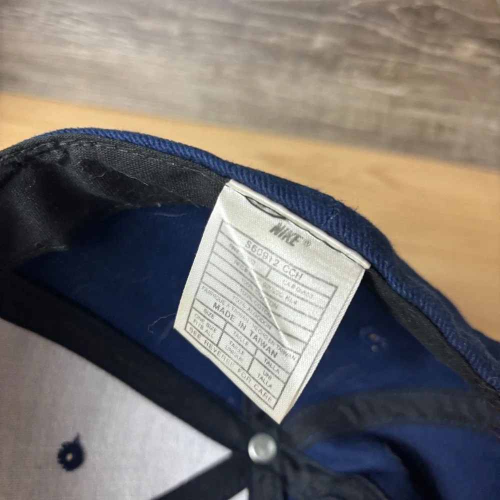 Vintage Nike Hat Cap Snap Back Blue Swoosh Logo Adjustable